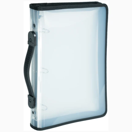 Clear Folder 3 Rings With Zipper