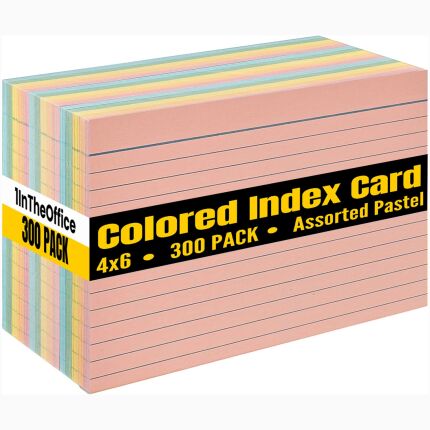 Index Cards 4X6 Colored