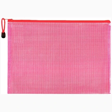 Zipper Folder Red A4 Blue Star