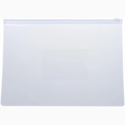 Zipper Folder White Blue Star