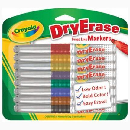 Crayola 8Ct Dry-Erase Markers,Chisel T