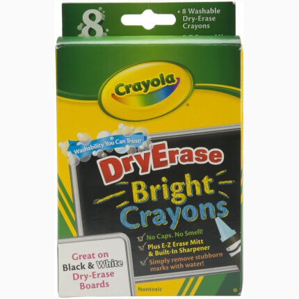 Crayola 8Ct Dry - Erase Crayons , Large Size