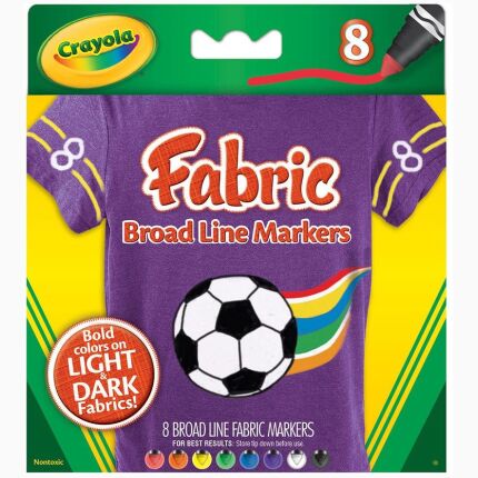 Crayola Fabric Broad Line Markers 8 colore