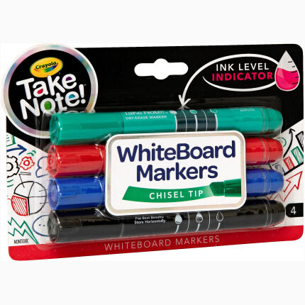 Crayola 4Ct.Take Note Broad Line Dry-Erase.Colored