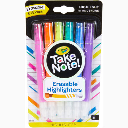 Crayola 6Ct.Take Note Erasable Highlighters