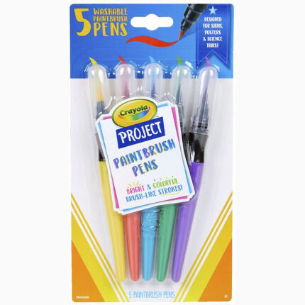 Crayola Project 5 Ct Paint Brush Pens