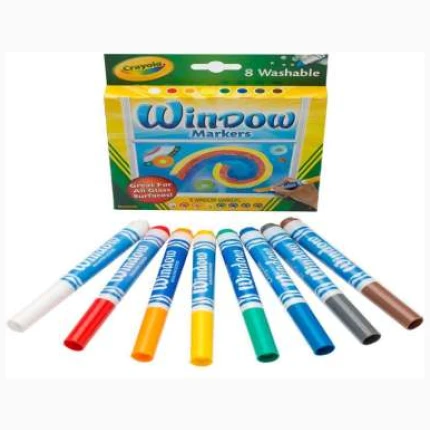 Crayola الوان للكتابة على الزجاج 8 لون