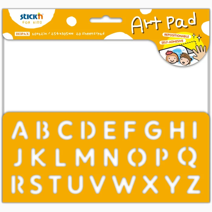 Stick N Art Pad 254X305 Mm 20 Sheets/Pad - Alphabet - Image 1
