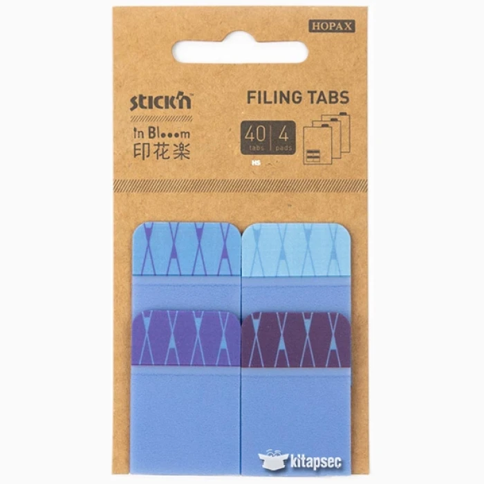 In Bloom Filing Tabs 38X25Mm.20Mmx4 Pads - Image 1