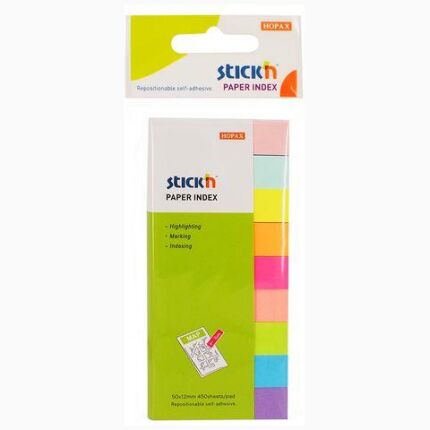 Paper Index 50X12 450Shts / 9 Pads Neon