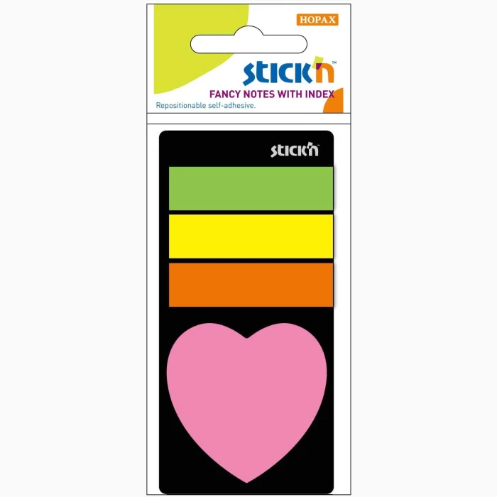 Film 3Pads* 25S +Die-Cut 2*2 20S, Nean Pink Heart - Image 1