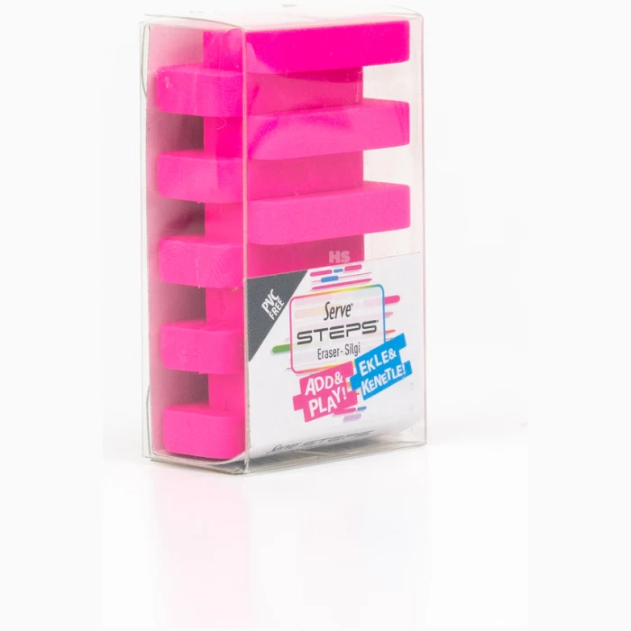 Serve Steps Eraser Fluorescent Colors - Image 1