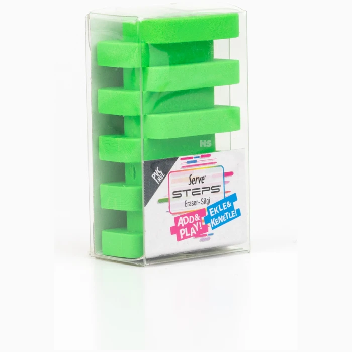 Serve Steps Eraser Fluorescent Colors - Image 1