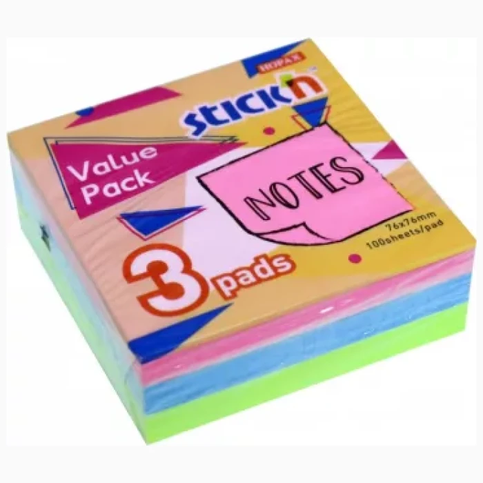 Value Pack 3X3 100 Sheets / Pad , 3Pads/Pack - Image 1