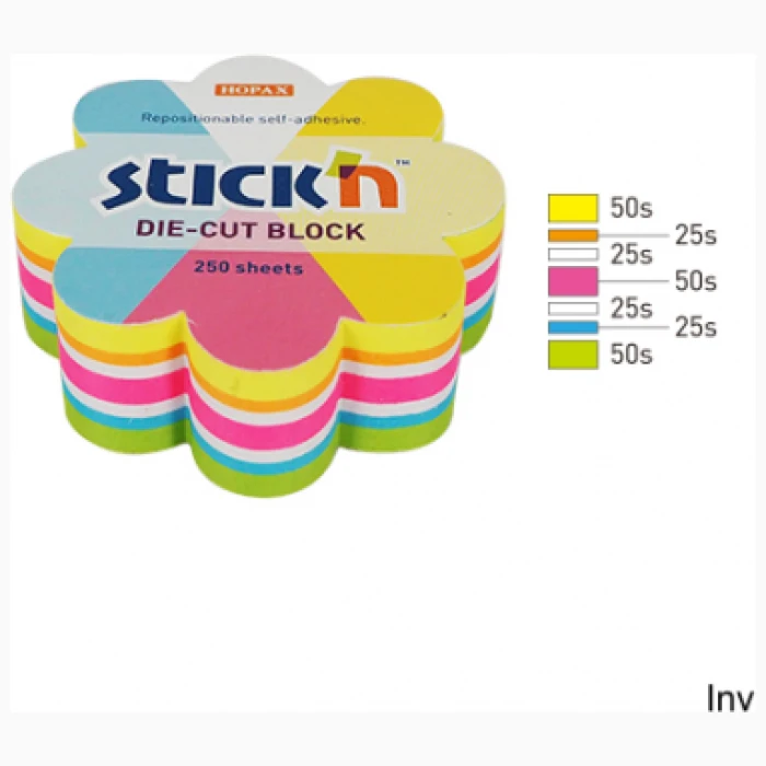 Stickn Notes Die Cut Block Flower Shaped - Image 1