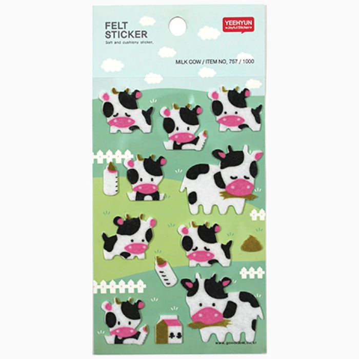 Felt Sticker - Milk Cow - Image 1