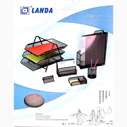 Stationery Set 6 Pcs ( Silver