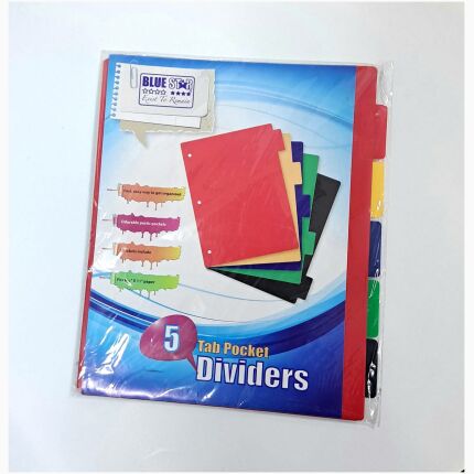 Pocket Dividers 5 Colouer 3 Ring