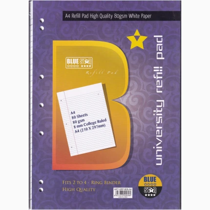 A4 University Refill Pad High Quality80 Sh