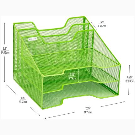 Mesh File And Tray Store Green