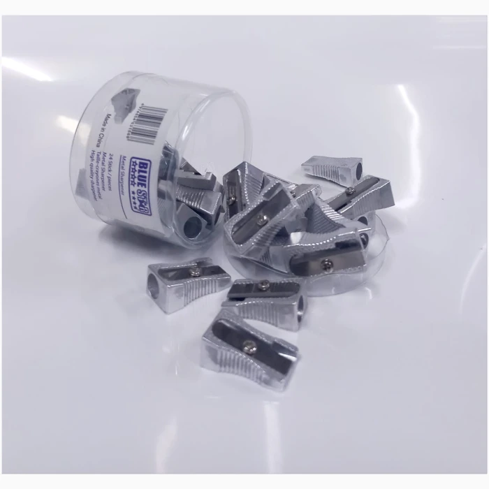 Metal Sharpener 1 Hole Plastic Drum 24 Pcs - Image 1