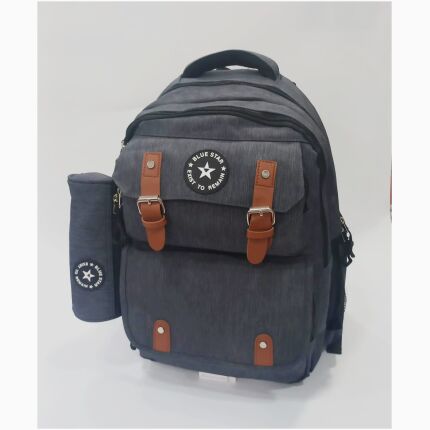 Large Backpack With 2 Zips And A Pencil Case