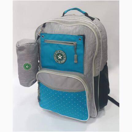 Large Backpack With 2 Zips And A Pencil Case