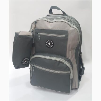 Large Backpack With 2 Zips And A Pencil Case