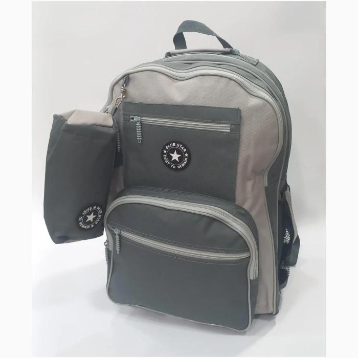 Large Backpack With 2 Zips And A Pencil Case - Image 1