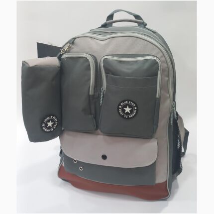 Large Backpack With 2 Zips And A Pencil Case