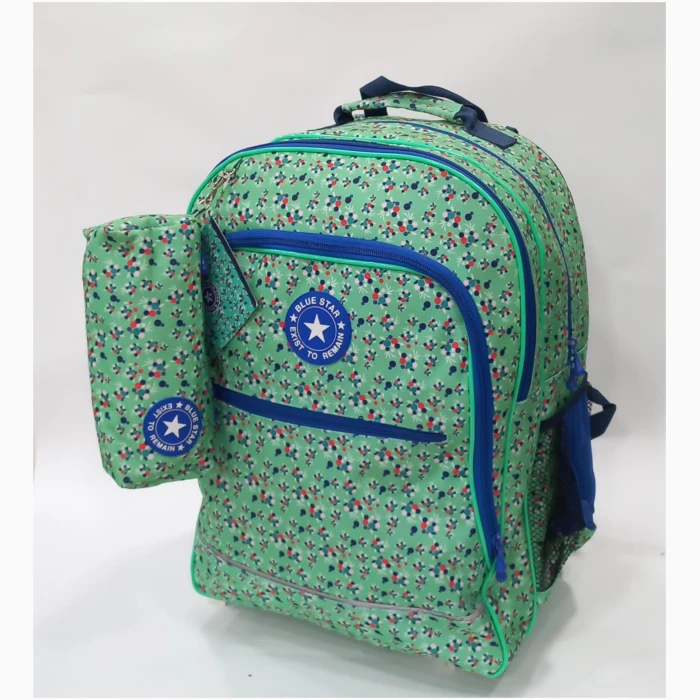 School Bag 2 Zippers Large P.Case Spring Flower - Image 1