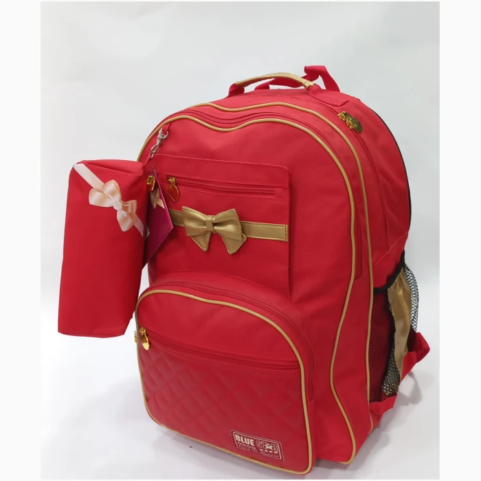 School Bag 2 Zippers Large ( Flower ) - Image 1