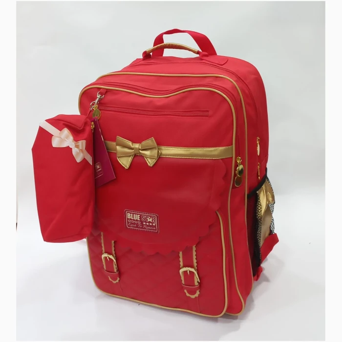 School Bag 2 Zippers Large ( Flower ) - Image 1
