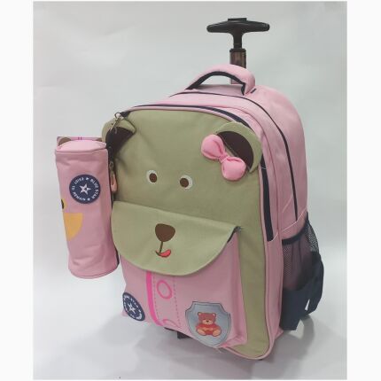 School Bag 2 Zippers Large/Trolley P.Case The Bear
