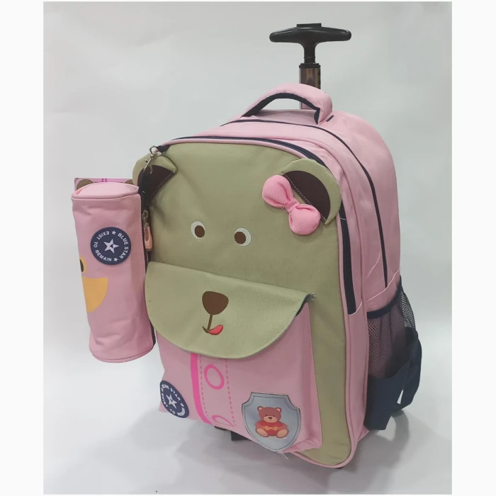 School Bag 2 Zippers Large/Trolley P.Case The Bear - Image 1