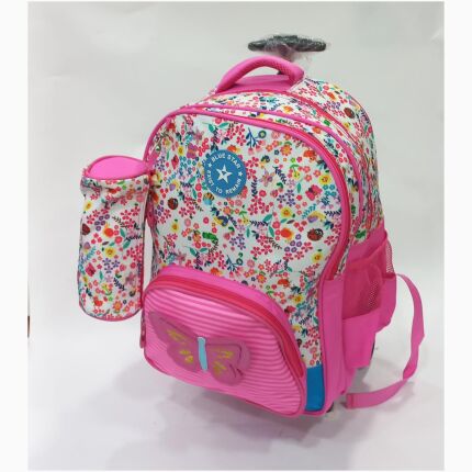 School Bag2 Zippers Large/Trolley P.Case Butterfly