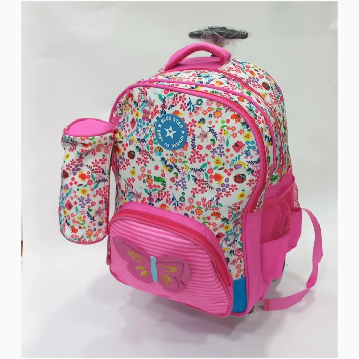 School Bag2 Zippers Large/Trolley P.Case Butterfly - Image 1
