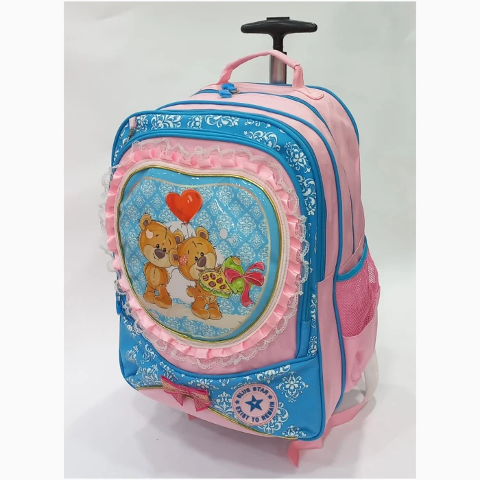 School Bag 2 Zippers Large/Trolley P.Case Best Friends - Image 1