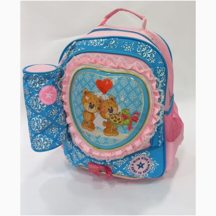 School Bag 1 Zippers Large P.Case Best Friends