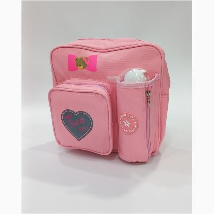 Lunch Bag Large Love Heart Pink