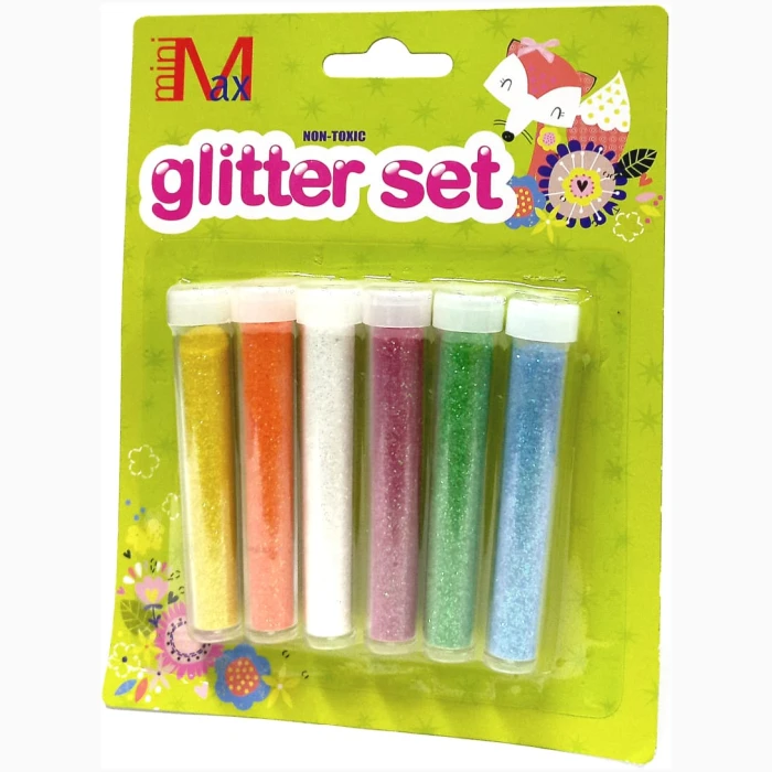 Glitter Powder Tube 6 Neon Color - Image 1