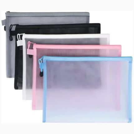 Poly Mesh Zipper Bag With Pp Hanger A4