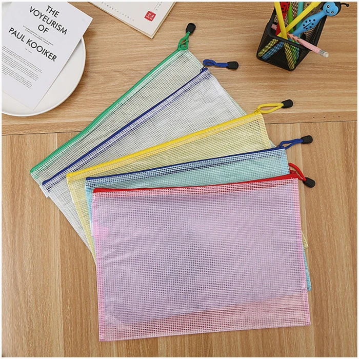 A4 Pvc Mesh Zipper Bag - Image 1