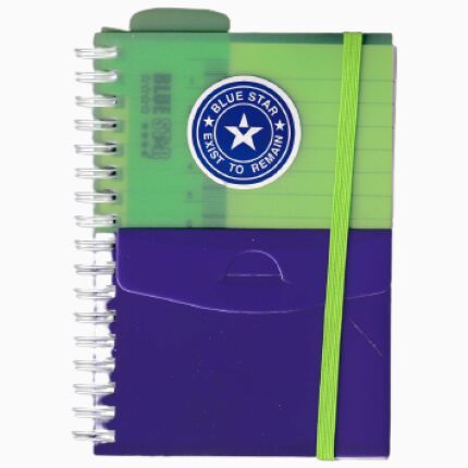 Note Book Blue Star With Pocket+Ruler A6