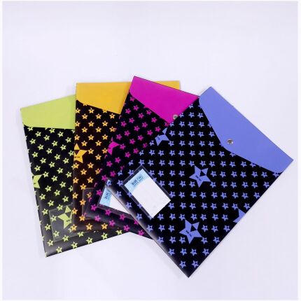 Envelop Bag With Button Purple