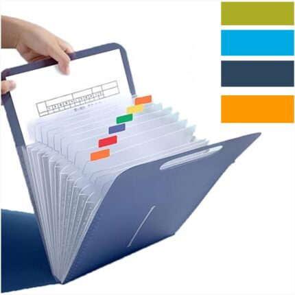 Expanding File With Handle 12 Dividers A4