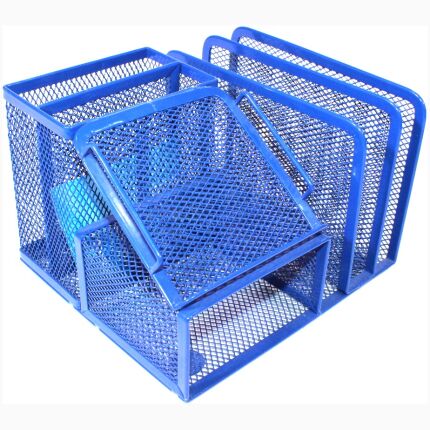 Dark Blue Mesh Stationery Holder