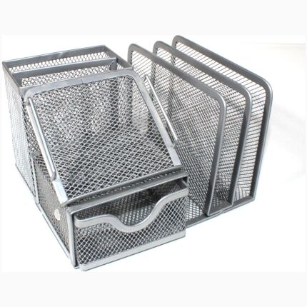 Silver Mesh Stationery Holder